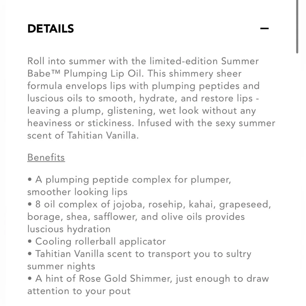 SUMMER BABE™ PLUMPING LIP OIL - BEAMING